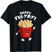 NOEOEWLK Happy Fri-Yay Funny Cute Teacher Friday French Fry T-Shirt