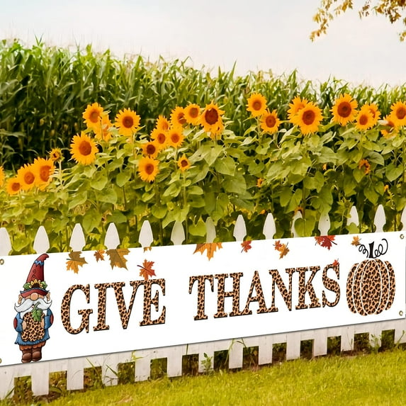 Happy Friendsgiving Banner Thanksgiving Fall Themed Sign Friends Gathering Home Indoor Outdoor Decoration Dinner Party Supplies