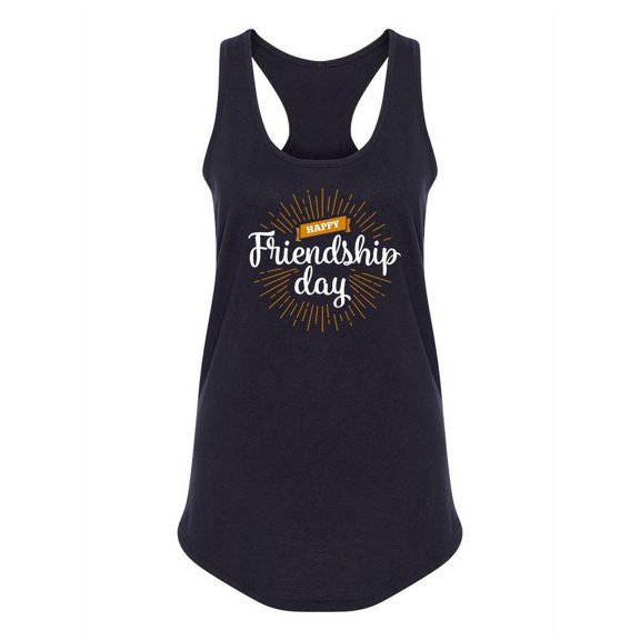 Happy Friendship Day. Racerback Tank Women -Image by Shutterstock, Female x-Small