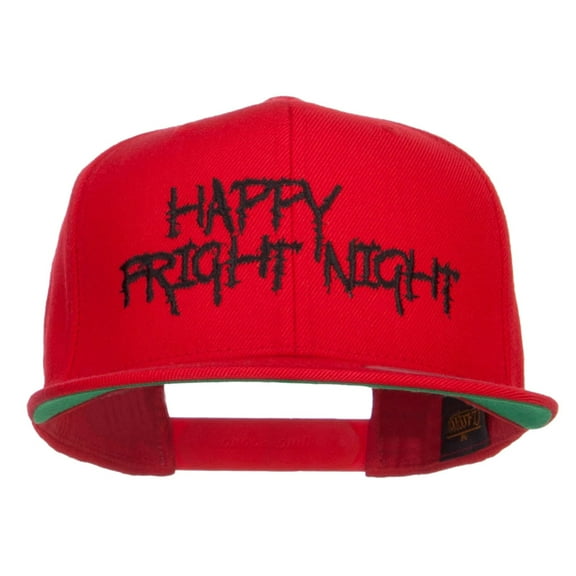 Happy Fright Night Embroidered Snapback Cap - Red OSFM