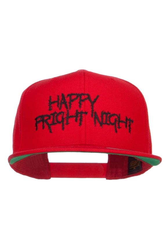 Happy Fright Night Embroidered Snapback Cap - Red OSFM
