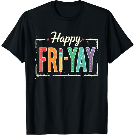 Happy Friyay Teacher Essentials T-Shirt100% cotton