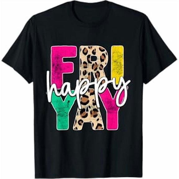 Happy Friyay Teacher Shirt Cute Teacher Fashion Fri-Yay T-Shirt