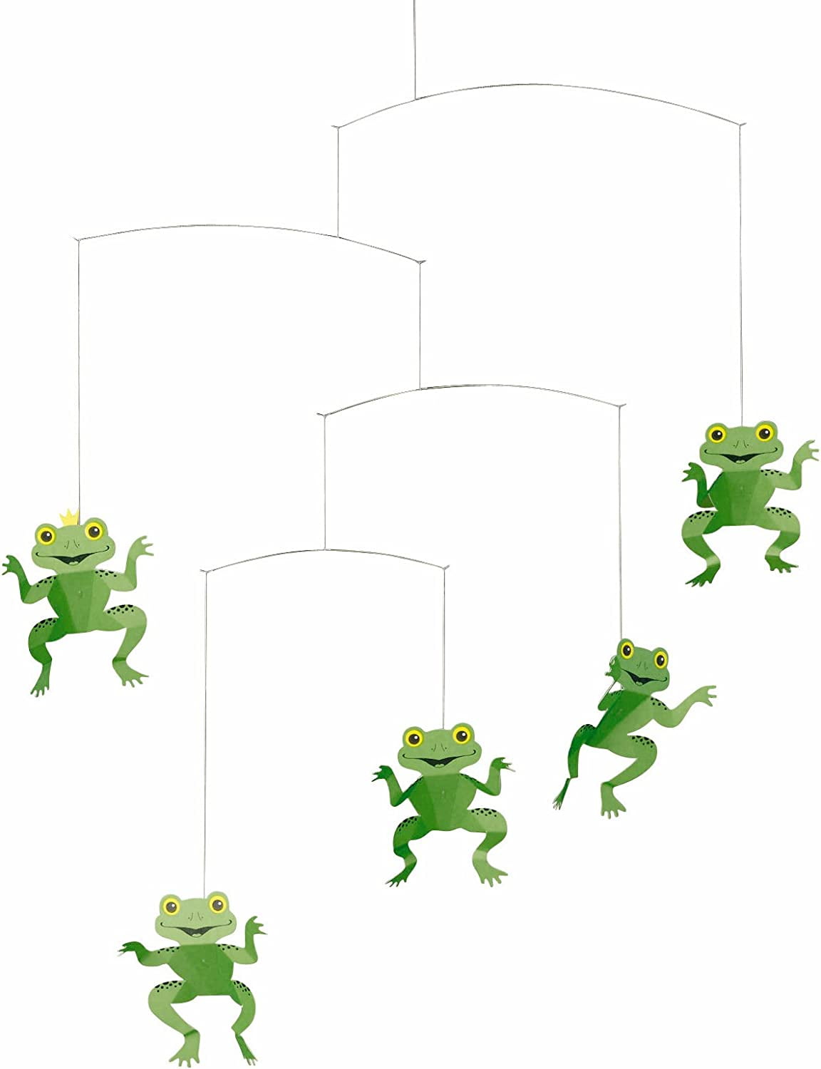 Flensted Guardian Angels Hanging Mobile – Handmade In Denmark, 14 Inches, Paper & Wood Design