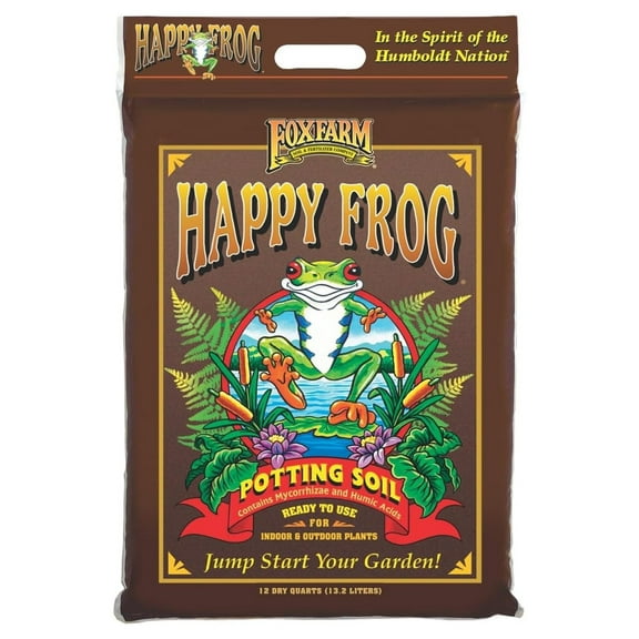 Happy Frog Potting Soil, 12qt – for Indoor/Outdoor Container Plants, Improves Root Efficiency, pH Adjusted for Optimal Nutrient Uptake – Contains Microbes and Humic Acids