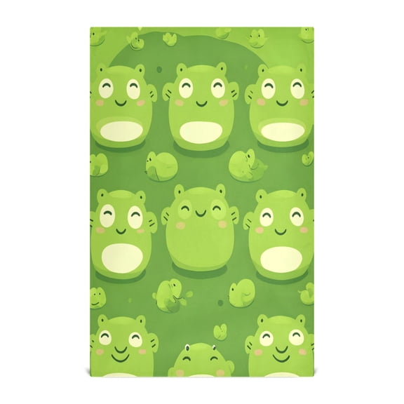 Happy Frogs Kitchen Towels Dishcloth Decorative Waffle Towels Multi Use Tea Towel Dish Cloths 28x18in