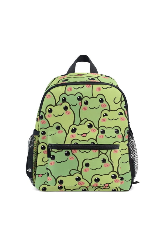 Happy Frogs Mini Backpack Cute Small Backpack with Chest Strap and Whistle Ages 3-8