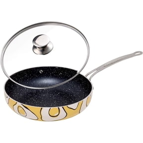 Happy Frying Pan & Lid - Nonstick Pan, Deep Nonstick Frying Pan Stone Cookware - Oven, Electric, Gas, and Induction Compatible - 9.5 inch