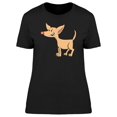 thumbnail image 1 of Happy Funny Chihuahua Cartoon T-Shirt Women -Image by Shutterstock, Female Small, 1 of 2