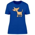 thumbnail image 1 of Happy Funny Chihuahua Cartoon T-Shirt Women -Image by Shutterstock, Female x-Large, 1 of 2