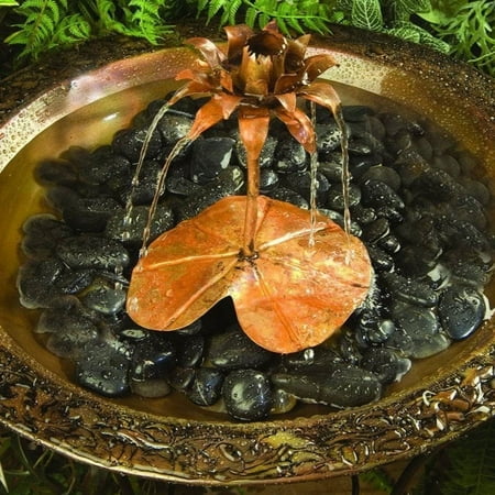 Happy Gardens Solid Copper Lotus Flower Dripper Fountain