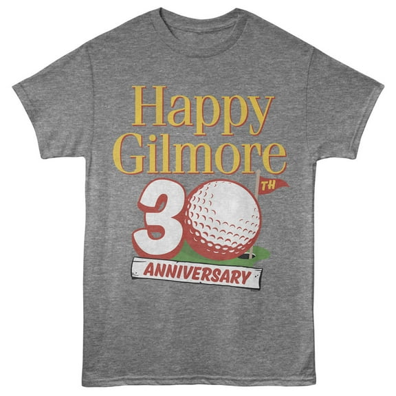 Happy Gilmore 30th Anniversary Men's T Shirt (GraphiteGrayHeather, Adult2XL)