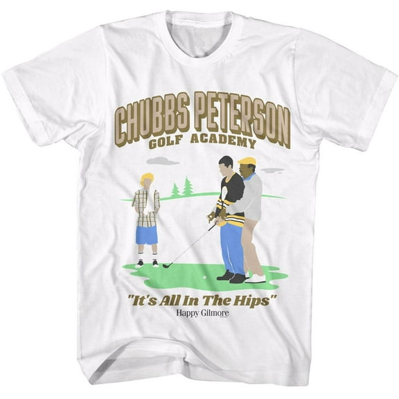 Happy Gilmore Chubbs Golf Academy White Adult T-Shirt