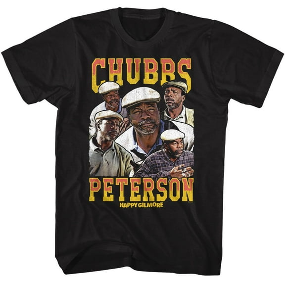 Happy Gilmore Chubbs Peterson Black Adult T-Shirt