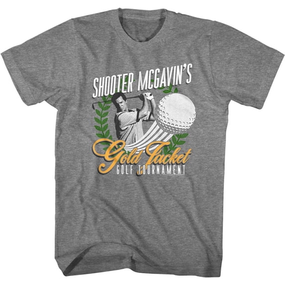 Happy Gilmore Gold Jacket Tournament Graphite Heather Adult T-Shirt 3Xl