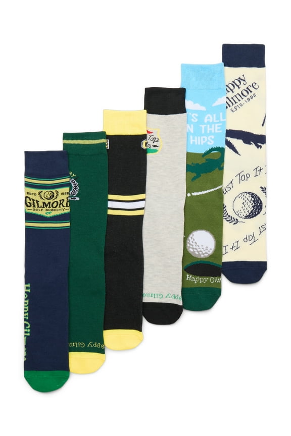 Crew Socks, 6-Pack, Sizes 8-12