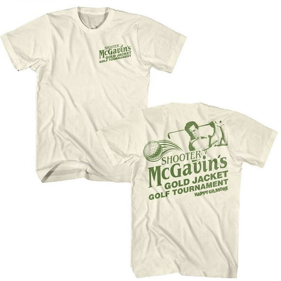 Happy Gilmore Shooter McGavin's Golf Tourney Men's T Shirt (Ivory, AdultS)