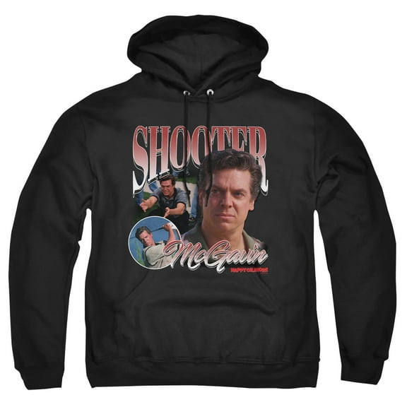Happy Gilmore Shooter Homage Adult Pull-Over Hoodie, Black, X-Large
