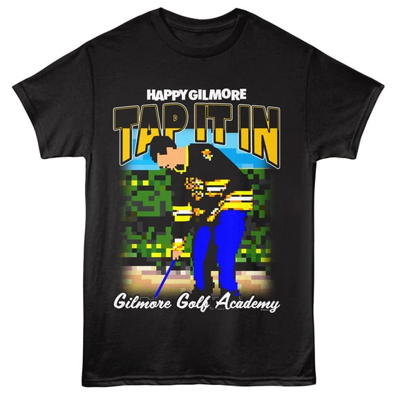 Happy Gilmore Tap It In Academy Men's T Shirt (Black, AdultS)