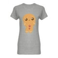 thumbnail image 1 of Happy Gingerbread Man Design Shaped Tee Women's -Image by Shutterstock, 1 of 2
