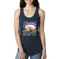 thumbnail image 1 of Happy Glamper | Fancy Camping Camper Van Caravan | Nature Lover Ladies Racerback Sleeveless Top, Navy, XL, 1 of 5