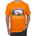 thumbnail image 1 of Happy Glamper | Fancy Camping Camper Van Caravan | Nature Lover Men's T-Shirt, Orange, 5XL, 1 of 5