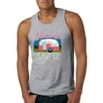 thumbnail image 1 of Happy Glamper | Fancy Camping Camper Van Caravan | Nature Lover Mens Sleeveless Top, Heather Grey, 3XL, 1 of 5