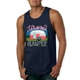 thumbnail image 1 of Happy Glamper | Fancy Camping Camper Van Caravan | Nature Lover Mens Sleeveless Top, Navy, 3XL, 1 of 5