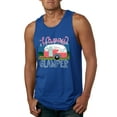 thumbnail image 1 of Happy Glamper | Fancy Camping Camper Van Caravan | Nature Lover Mens Sleeveless Top, Royal, XL, 1 of 5