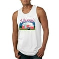 thumbnail image 1 of Happy Glamper | Fancy Camping Camper Van Caravan | Nature Lover Mens Sleeveless Top, White, XL, 1 of 5
