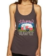 thumbnail image 1 of Happy Glamper | Fancy Camping Camper Van Caravan | Nature Lover Tri-Blend Racerback Sleeveless Top, Brown, XL, 1 of 5