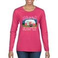 thumbnail image 1 of Happy Glamper | Fancy Camping Camper Van Caravan | Nature Lover Womens Long Sleeve T-Shirt, Fuschia, XL, 1 of 5