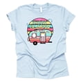 thumbnail image 1 of Happy Glamper Shirt, Camper Life Shirt, Camping RV Shirt, Women Summer Graphic Tees Tops Funny Unisex Short Sleeve (Light Blue, Small), 1 of 2