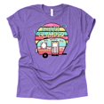 thumbnail image 1 of Happy Glamper Shirt, Camper Life Shirt, Camping RV Shirt, Women Summer Graphic Tees Tops Funny Unisex Short Sleeve (Purple, Large), 1 of 2