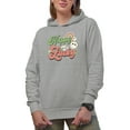thumbnail image 1 of Happy Go Lucky, Retro St. Patrick's Day Art Merch Gift, Heather Grey Hooded Sweatshirt or Hoodie, Medium, 1 of 5