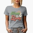 thumbnail image 1 of Happy Go Lucky, Retro St. Patrick's Day Art Merch Gift, Heather Grey T-Shirt, 2XL, 1 of 5