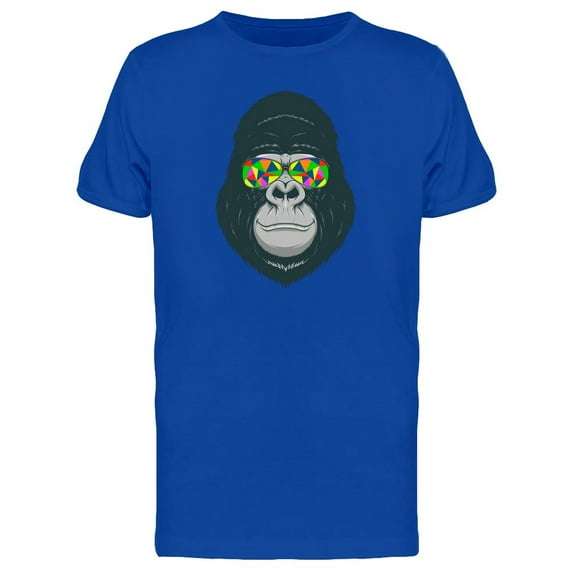Happy Gorilla Abstract Glasses T-Shirt Men -Image by Shutterstock, Male 3X-Large