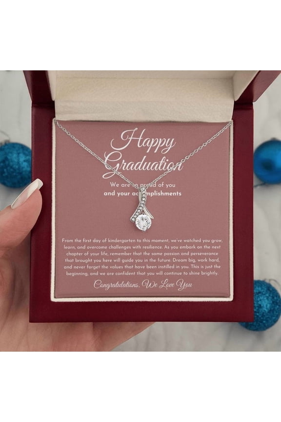 Happy Graduation Gift For Her Inspirational Jewelry Gift with Message Card Christmas Gift Box Luxury Box