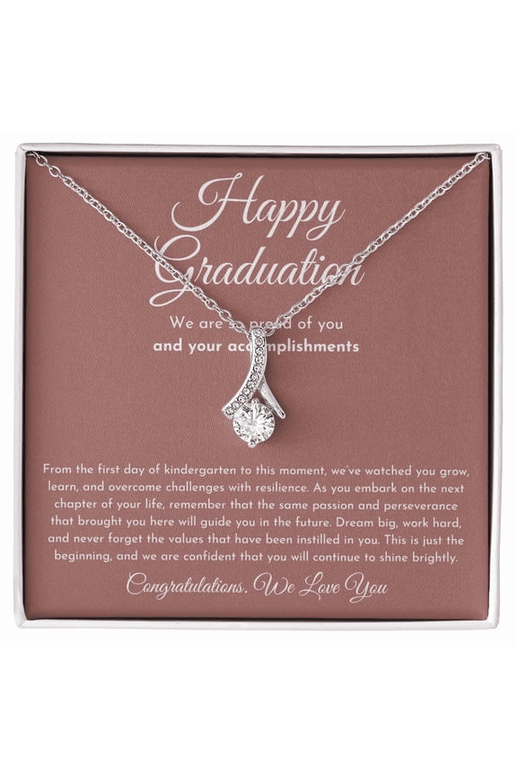 Happy Graduation Gift For Her Inspirational Jewelry Gift with Message Card Christmas Gift Box Standard Box