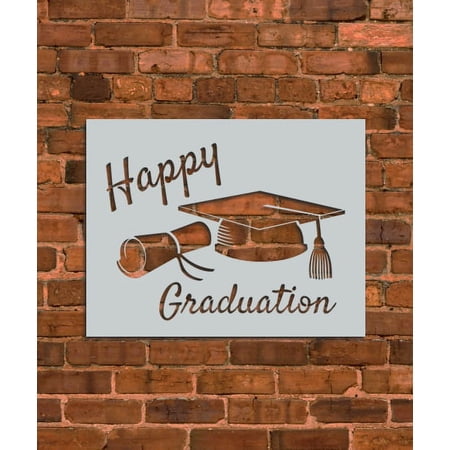 Happy Graduation Stencil