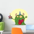 thumbnail image 1 of Happy Green Birthday Monster Wall Decal Mural by Wallmonkeys Vinyl Peel and Stick Graphic for Girls (18 in W x 16 in H), 1 of 4