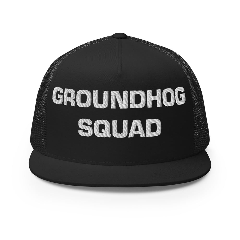 Happy Groundhog Day 2025 Embroidered Trucker Cap, Groundhog Squad
