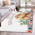 thumbnail image 1 of Happy Groundhog Day Area Rugs 4x6 ft Watercolor Cute Ground Rat Flower Leaf Farmhouse Washable Rug Non Slip Indoor Carpet Absorbent Floor Mat for Living Room Bedroom Dining Room, 1 of 9