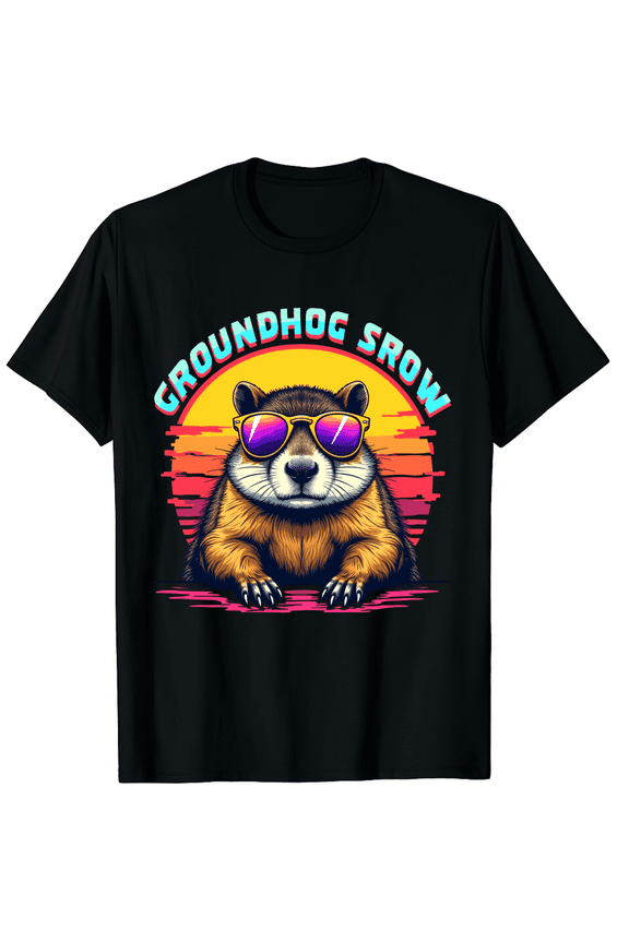 Happy Groundhog Day Funny Squad Men Women Short Sleeve Graphic T-Shirt, Best Friends Matching Top