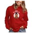 thumbnail image 1 of Happy Groundhog Day Hoodie Woodchuck Funny Women Hoodie Large Red, 1 of 4