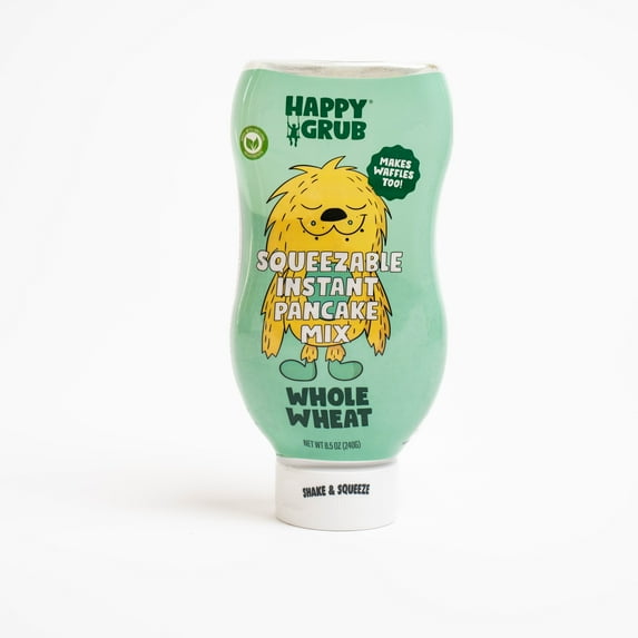 Happy Grub Squeezable Instant Pancake Mix, 8.5 oz., Whole Wheat