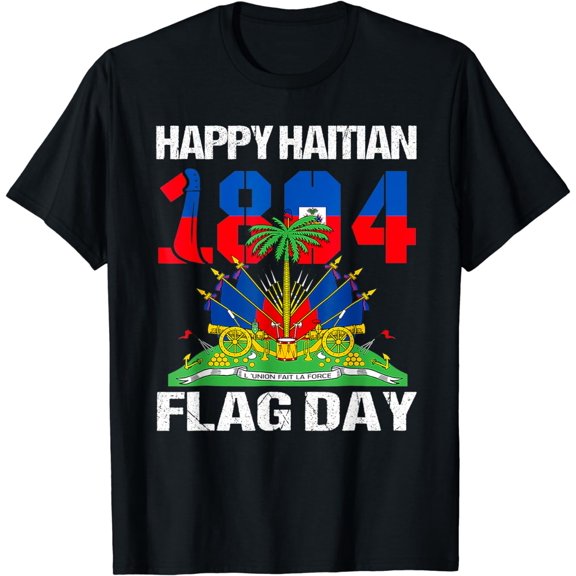Happy Haitian Flag Day Haiti Flag Pride 1804 family T-Shirt