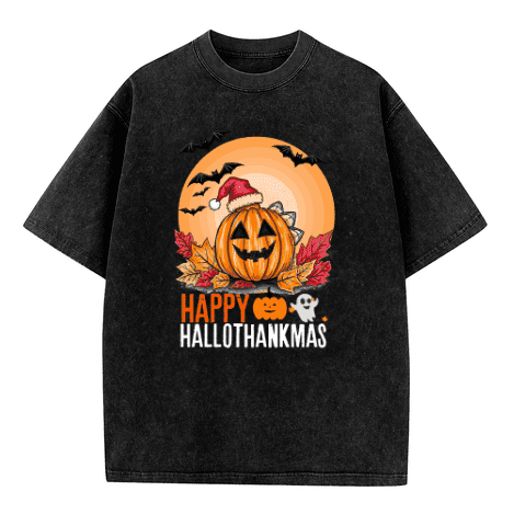 Happy Hallothankmas, Men's & Big Men's Halloween Graphic Tee, Sizes S-3XL