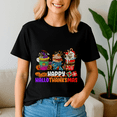 thumbnail image 1 of Happy Hallothanksmas Tshirt, Halloween Thanksgiving Christmas Shirt, Holiday Season Tee, Turkey Gift, Vintage Ghost, 1 of 5