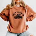 thumbnail image 1 of Happy Halloween Arch Distressed - Women's Lightweight Garment Dyed Sweatshirt, 1 of 13